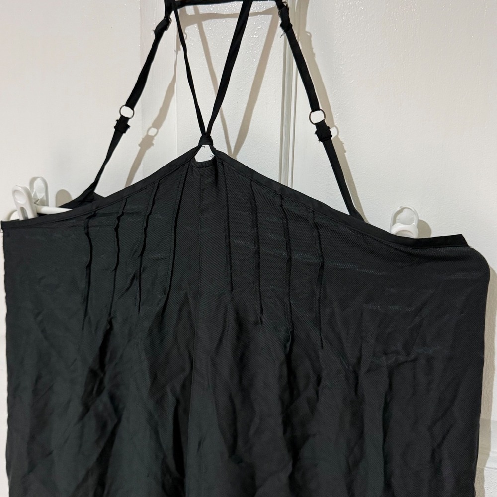 Anthropologie Black Strappy Pintuck Wide Leg Jumpsuit Womens Medium OB1485208 - Picture 2 of 6